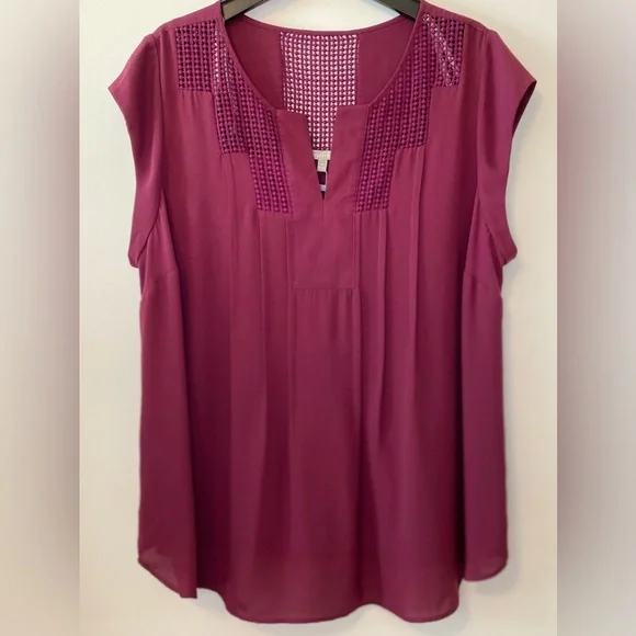 Daniel Rainn Burgundy Blouse - Picture 1 of 3